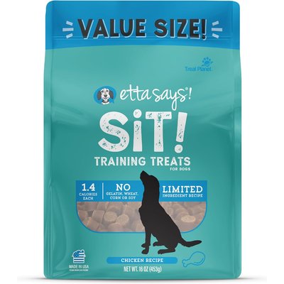 Etta Says! Etta Says! Sit! Training Treats Chicken Recipe Dog Treats, 1-lb bag