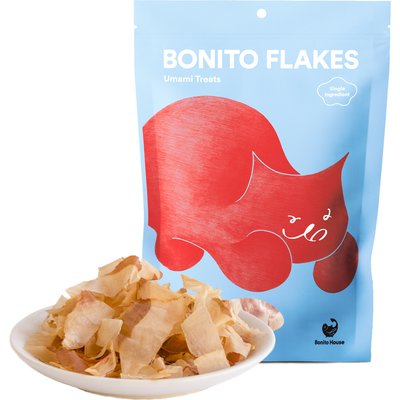Bonito House Bonito House Umami Treats Single Ingredient Premium Bonito Flakes Grain-Free Cat Food Topper, 4-oz