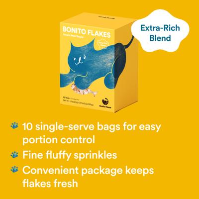 Show full view: Bonito House Umami Extra-Rich Blend Bonito Flakes Grain-Free Cat Food Topper, 0.7-oz, case of 10 slide 3 of 10