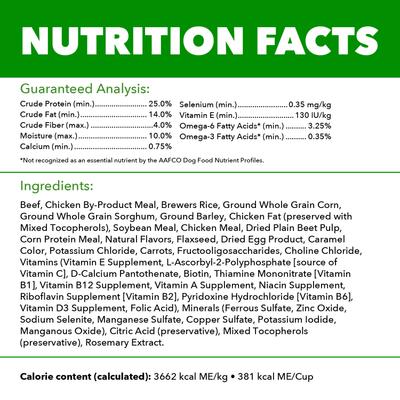 Show full view: Iams Proactive Health Adult Minichunks Beef & Rice Recipe Dry Dog Food, 5-lb bag slide 7 of 10