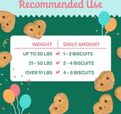 Wholesome Pride Pet Treats Birthday Heart-Shaped Snacks Peanut Butter Biscuits Crunchy Dog Treats, 8-oz bag slide 2 of 6