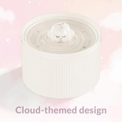 Show full view: Happy & Polly Cloud Non-skid Ceramic Dog & Cat Water Fountain, 50-oz slide 4 of 9