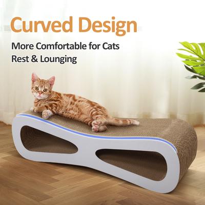 Show full view: Coziwow Wave Cat Scratcher Lounge Toy with Catnip, White slide 3 of 12