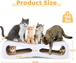 Coziwow Wave Cat Scratcher Lounge Toy with Catnip, White slide 2 of 9
