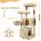 Show in main carousel: Globlazer 55-in Tall Plush Multi-Level Cat Tree Tower, Beige slide 2 of 7