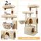 Show in main carousel: Globlazer 55-in Tall Plush Multi-Level Cat Tree Tower, Beige slide 3 of 7