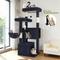 Show in main carousel: Globlazer 55-in Tall Plush Multi-Level Cat Tree Tower, Dark Gray slide 7 of 7