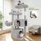 Show in main carousel: Globlazer 55-in Tall Plush Multi-Level Cat Tree Tower, Light Gray slide 7 of 7