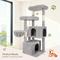 Show in main carousel: Globlazer 55-in Tall Plush Multi-Level Cat Tree Tower, Light Gray slide 4 of 7