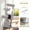 Show in main carousel: Globlazer 55-in Tall Plush Multi-Level Cat Tree Tower, Light Gray slide 5 of 7