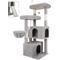 Show in main carousel: Globlazer 55-in Tall Plush Multi-Level Cat Tree Tower, Light Gray slide 1 of 7
