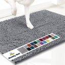 Muddy Mat Highly Absorbent Chenille Dog Door Mat, Grey, 3 x 5-ft
