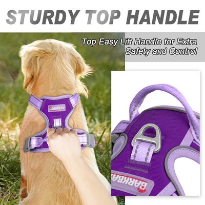 Show full view: BARKBAY Front Clip Reflective No Pull Dog Harness, Violet Purple & Purple, Large: 24.5 to 32.5-in chest slide 3 of 12
