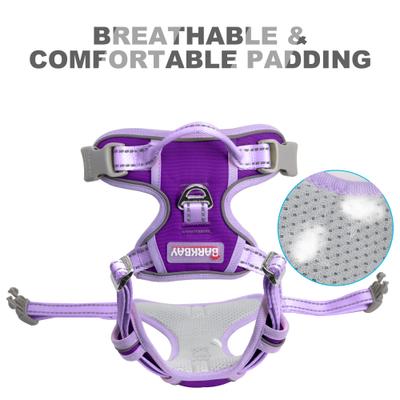 Show full view: BARKBAY Front Clip Reflective No Pull Dog Harness, Violet Purple & Purple, Large: 24.5 to 32.5-in chest slide 8 of 12