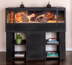 New Age Pet ECOFLEX 150g Reptile Enclosure with Matching Cabinet Stand Set in Black