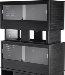 New Age Pet ECOFLEX Two 120g Reptile Enclosures Setup without Stand, Black