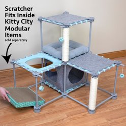 Kitty City Square Corrugate Cat Scratcher Toy with Catnip, Color Varies, 3 count slide 2 of 8