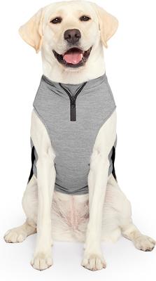 Show full view: Canada Pooch Solid Waterproof Dog Sweater, Grey, 16-in slide 3 of 5