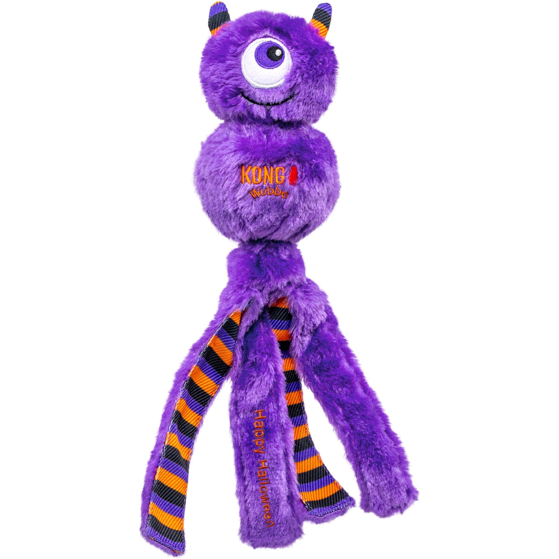 KONG Halloween Wubba Monster Squeaky Plush Dog Toy, Purple, Large