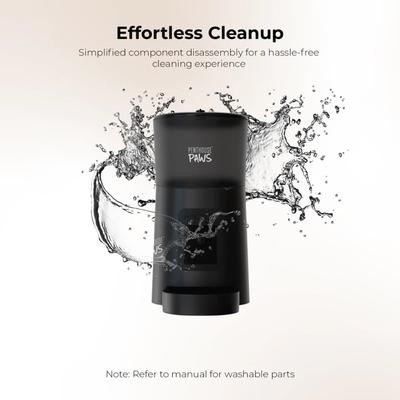 Show full view: Penthouse Paws Smart HD Automatic Dog & Cat Feeder, 6-L, Black slide 5 of 10