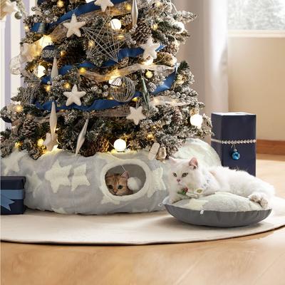 Show full view: Lesure 2-in-1 Cat Tunnel Bed, Grey, Standard slide 7 of 9