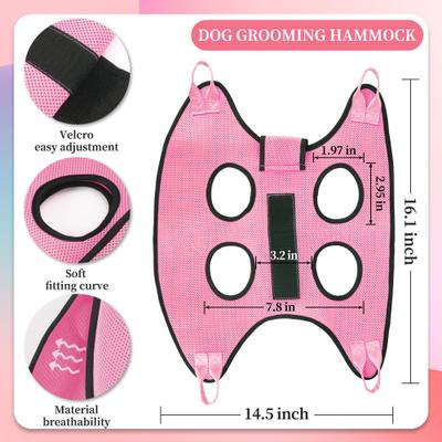 Show full view: PatiencET Cat Grooming Hammock Pet Hanging Harness for Nail Trimming & Clipping for Cats & Small Dogs, X-Small, Pink slide 6 of 7