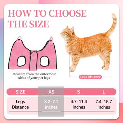 Show full view: PatiencET Cat Grooming Hammock Pet Hanging Harness for Nail Trimming & Clipping for Cats & Small Dogs, X-Small, Pink slide 5 of 7