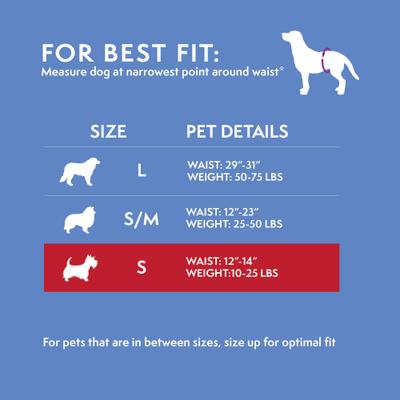 Show full view: Simple Solution Washable Male Dog Wrap, Small: 12 to 14-in waist, bundle of 2 slide 3 of 12