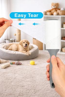 Show full view: Pounce + Fetch Heavy Duty Lint Roller with Two Refills Pet Hair Remover, 180 sheets slide 2 of 10