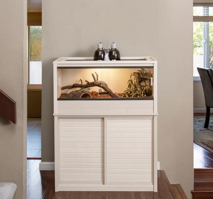 Show full view: New Age Pet ECOFLEX 3ft Reptile Enclosure with Versa Stand Set in Maple slide 2 of 9