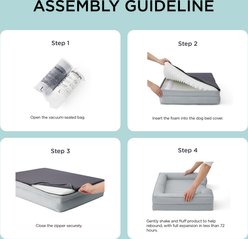 Bedsure Orthopedic Bolster Dog Sofa Bed with Removable Cover, Cooling Grey, Small: 24 x 18 x 6-in slide 2 of 7