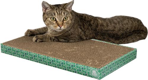 Show full view: Kitty City Rectangle Corrugate Cat Scratcher Toy with Catnip, Color Varies, 3 count, X-Large Wide slide 8 of 10
