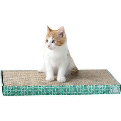 Kitty City Kitty City Rectangle Corrugate Cat Scratcher Toy with Catnip, Color Varies, 3 count, X-Large Wide