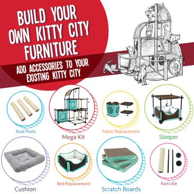 Show full view: Kitty City Square Corrugate Cat Scratcher Toy with Catnip, Color Varies, 3 count slide 6 of 9