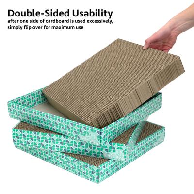 Show full view: Kitty City Square Corrugate Cat Scratcher Toy with Catnip, Color Varies, 3 count slide 3 of 9