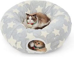 Lesure 2-in-1 Cat Tunnel Bed, Grey, Standard