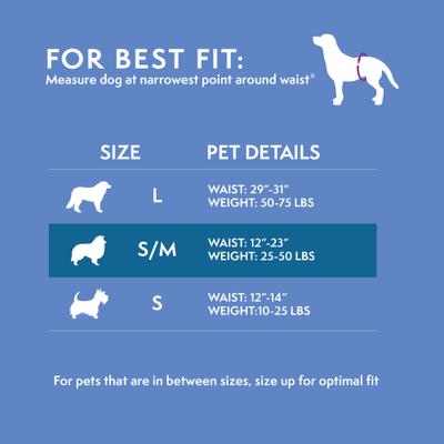 Show full view: Simple Solution Washable Male Dog Wrap, Medium: 12 to 23-in waist slide 4 of 10