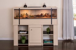 New Age Pet ECOFLEX 150g Reptile Enclosure with Matching Cabinet Stand Set in Maple