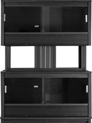 New Age Pet ECOFLEX Two 50g Reptile Enclosures Setup without Stand, Black