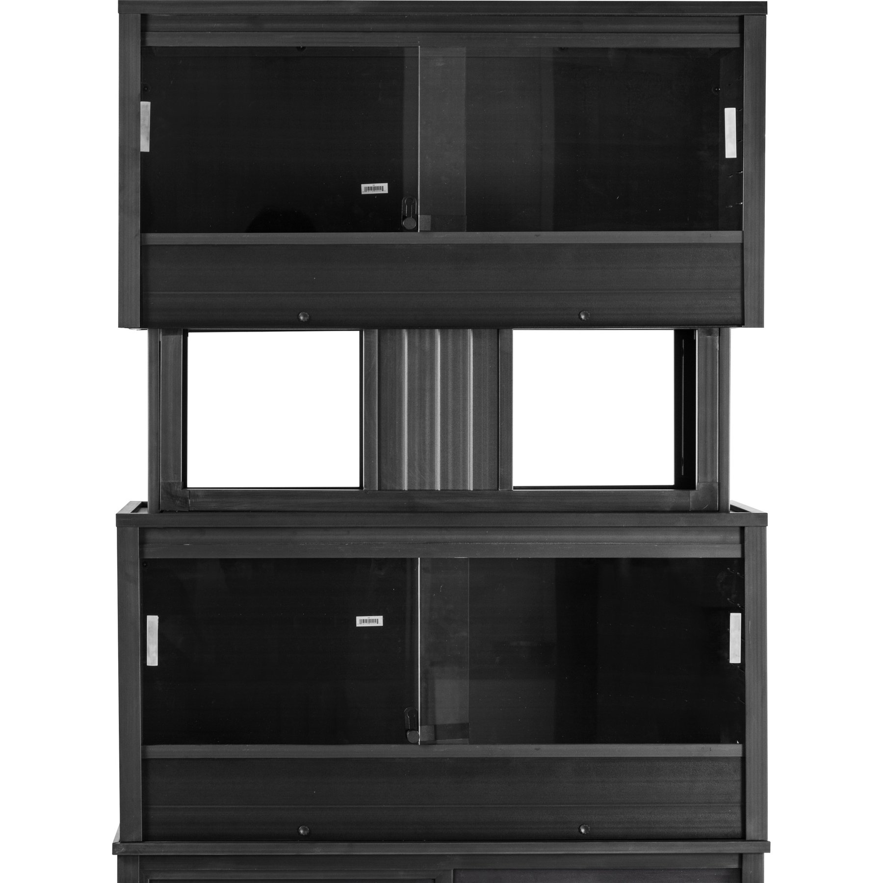 New Age Pet ECOFLEX Two 50g Reptile Enclosures Setup without Stand, Black