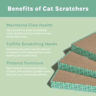 Show full view: Kitty City Rectangle Corrugate Cat Scratcher Toy with Catnip, Color Varies, 3 count, X-Large Wide slide 3 of 10