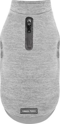 Show full view: Canada Pooch Solid Waterproof Dog Sweater, Grey, 16-in slide 4 of 5