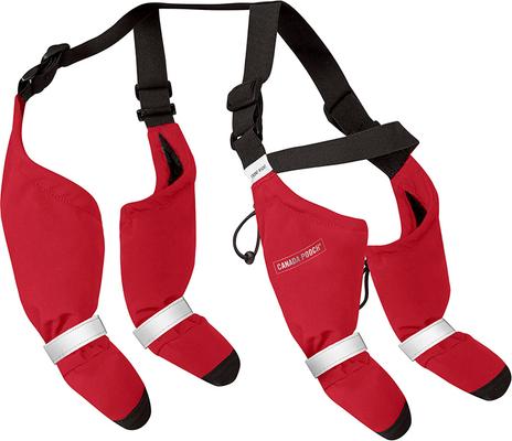 Show full view: Canada Pooch Suspender Dog Boots, Red, 2 long slide 3 of 4
