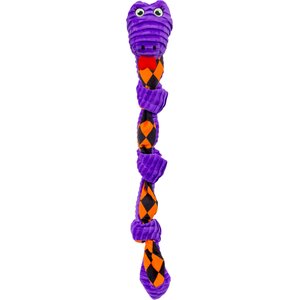 KONG Halloween Knots Snake Squeaky Plush Dog Toy, Purple, Medium/Large
