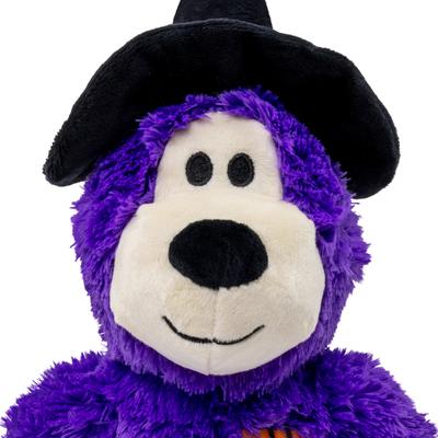Show full view: KONG Halloween Wild Knots Witch Bear Squeaky Plush Dog Toy, Purple, Medium/Large slide 2 of 6