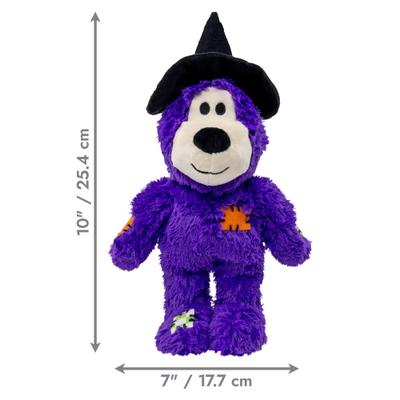 Show full view: KONG Halloween Wild Knots Witch Bear Squeaky Plush Dog Toy, Purple, Medium/Large slide 3 of 6