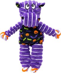 KONG Halloween Floppy Knots Hippo Squeaky Plush Dog Toy, Purple, Small/Medium