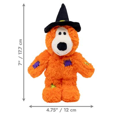 Show full view: KONG Halloween Wild Knots Witch Bear Squeaky Plush Dog Toy, Orange, Small/Medium slide 3 of 6
