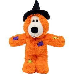 KONG Halloween Wild Knots Witch Bear Squeaky Plush Dog Toy, Orange, Small/Medium