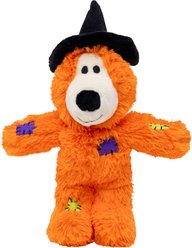 KONG Halloween Wild Knots Witch Bear Squeaky Plush Dog Toy, Orange, Small/Medium